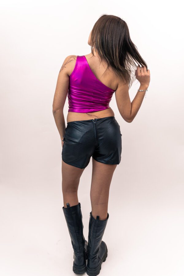 Top Lila Hombro